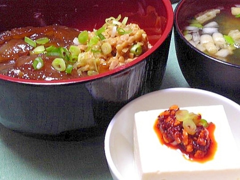 鮪ヅケ納豆丼